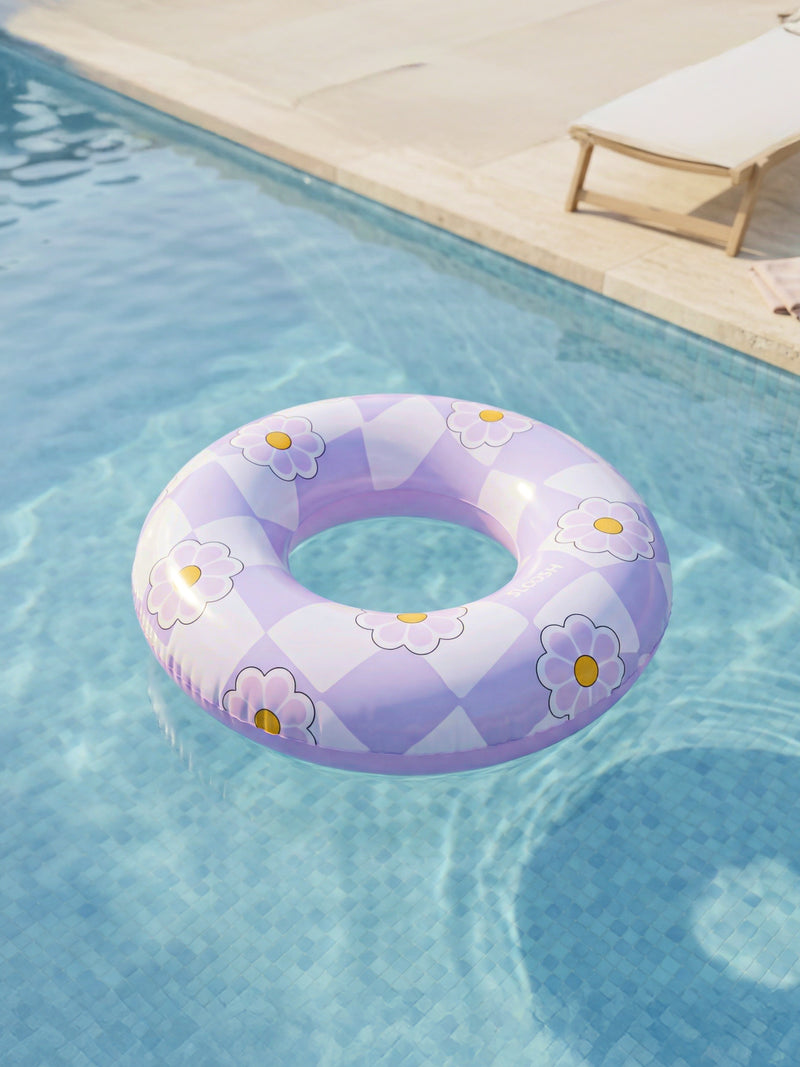 SLOOSH Inflatable Swim Ring, Purple Chase Flower-Bloom State