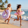 SLOOSH Inflatable Swim Ring, Purple Chase Flower-Bloom State