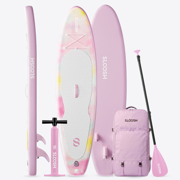 SLOOSH Inflatable Stand Up Paddle Board Pink Tie-dye Bliss State, 126
