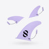 SLOOSH Set of Fins of Inflatable SUP, Purple Chase Flower