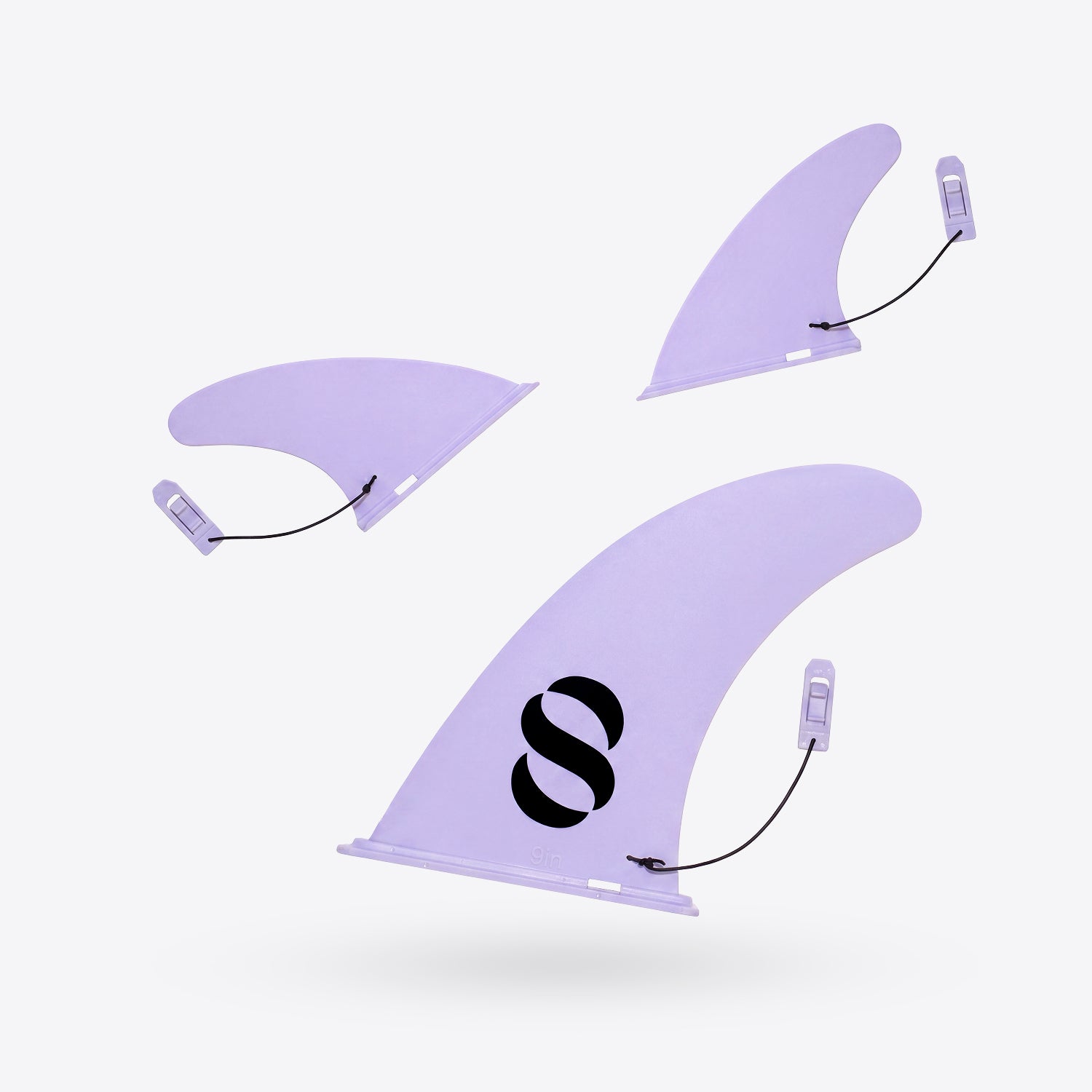 SLOOSH Set of Fins of Inflatable SUP, Purple Chase Flower