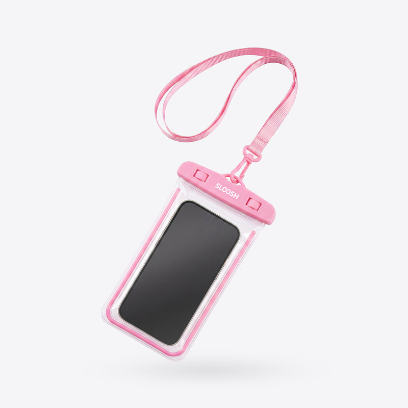 SLOOSH Waterproof Phone Case, Pink Tie-dye