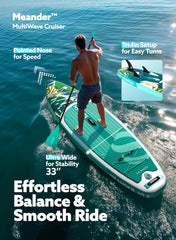 SLOOSH Meander 10'6" Stand Up Paddle Board – Stable & Lightweight Inflatable SUP