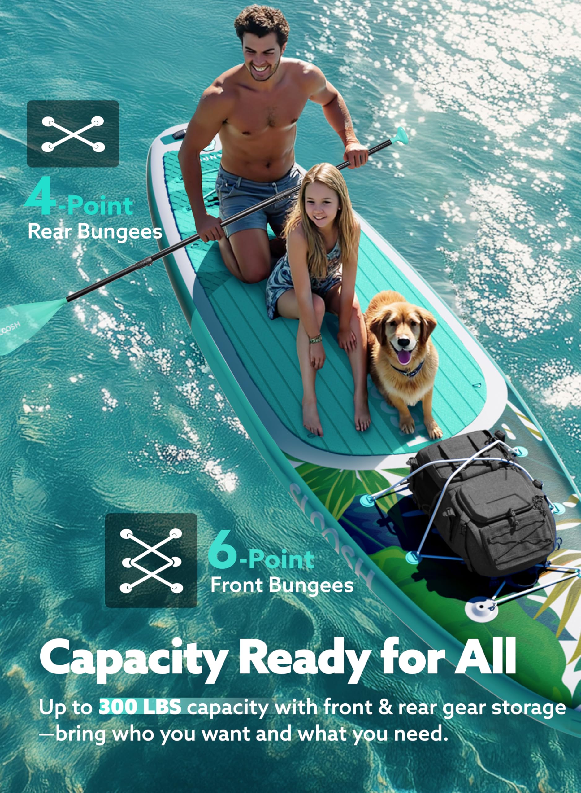 SLOOSH Meander 10'6" Stand Up Paddle Board – Stable & Lightweight Inflatable SUP