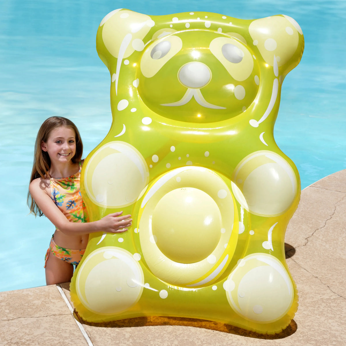 SLOOSH- 60in Inflatable Gummy Bear Pool Float