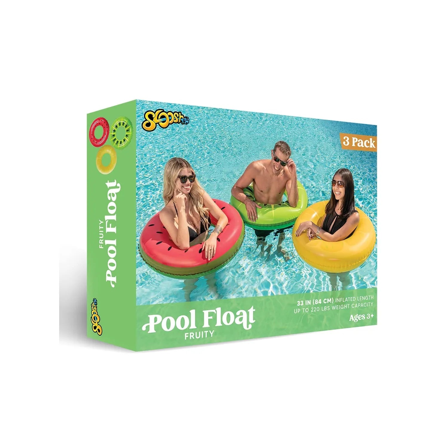 SLOOSH - Inflatable Swim Tube Raft with Summer Fruits Painting