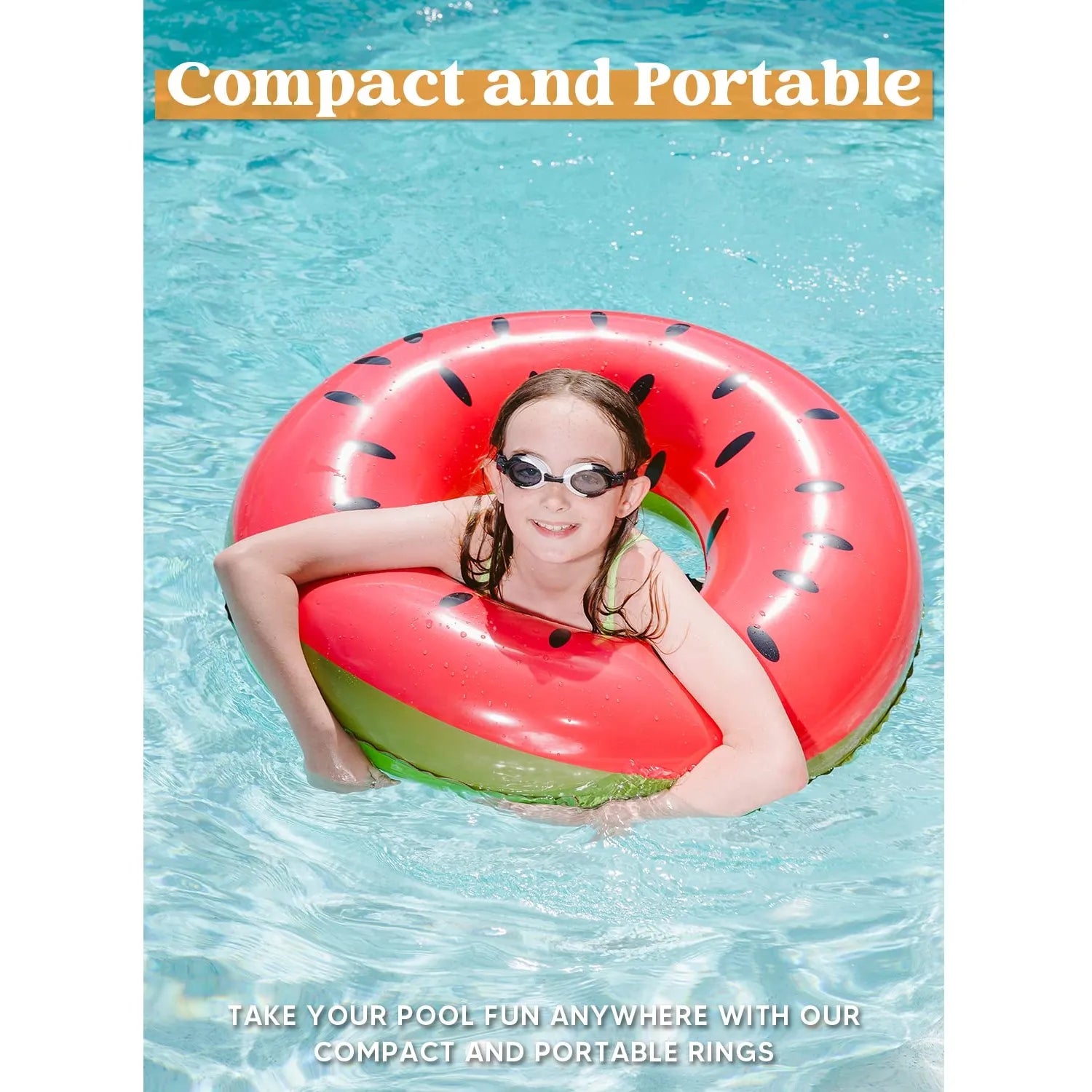 SLOOSH - Inflatable Swim Tube Raft with Summer Fruits Painting