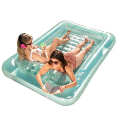 SLOOSH - XL Inflatable Tanning Pool Lounge Float, 85inx 57inExtra Large Sun Tan Tub Adult Pool Floats Raft