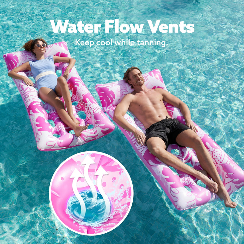 Sloosh Large Inflatable Tanning Raft Pool Float