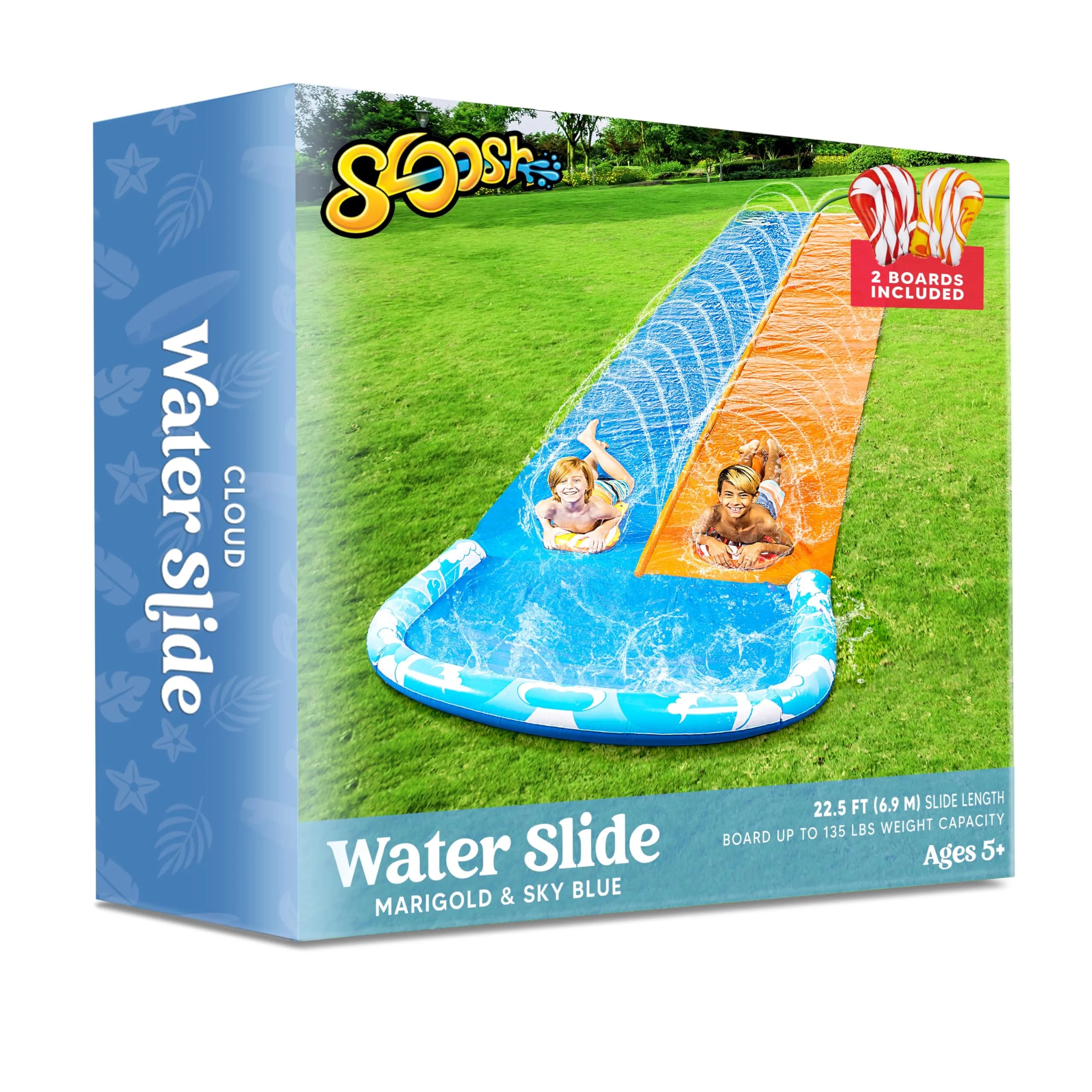 22.5ft Water Slide with 2 Bodyboards