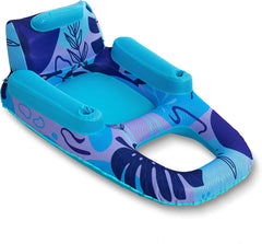 SLOOSH - Luxury Pool Lounger, Blue Leaves