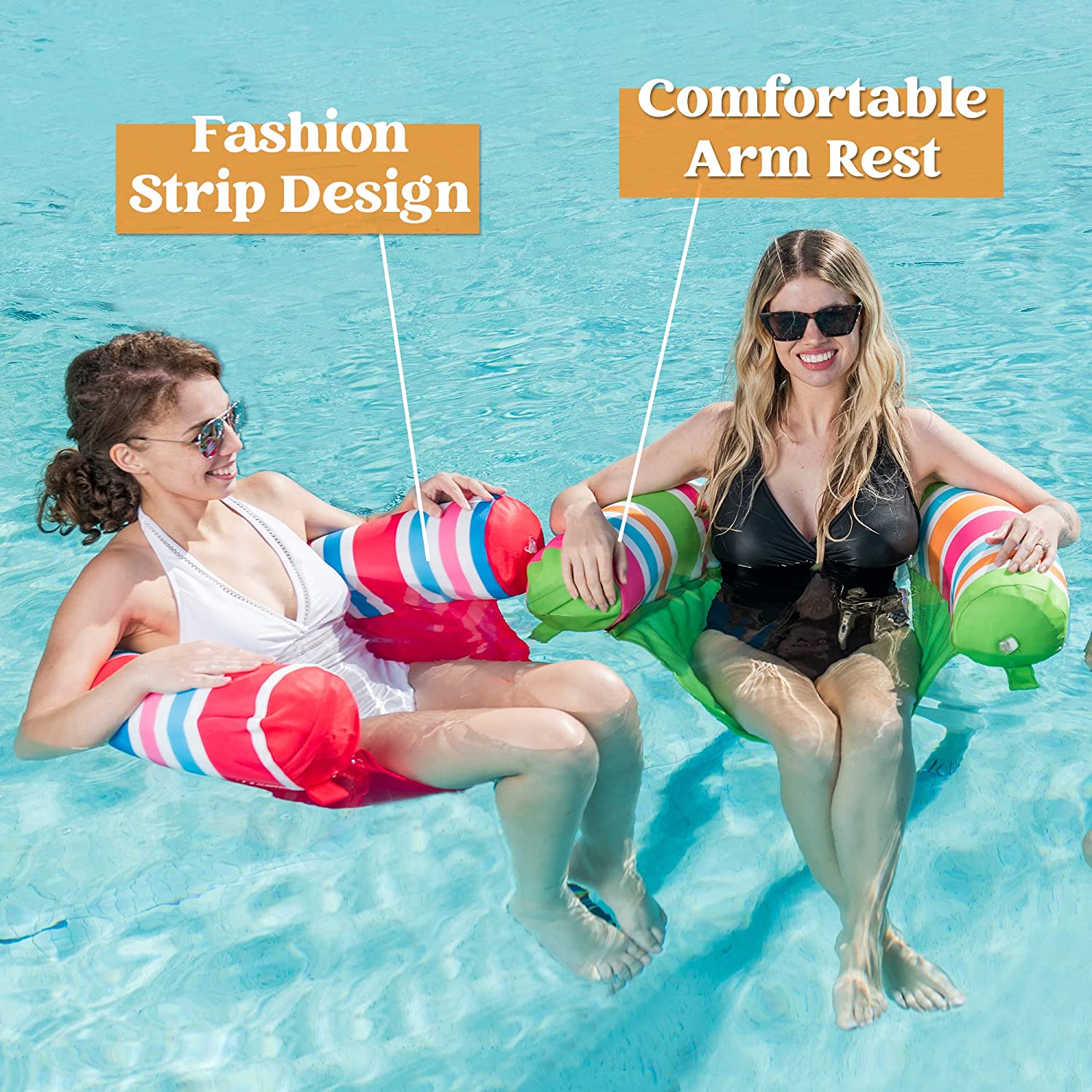 SLOOSH - Stripes Inflatable Pool Noodle Chair