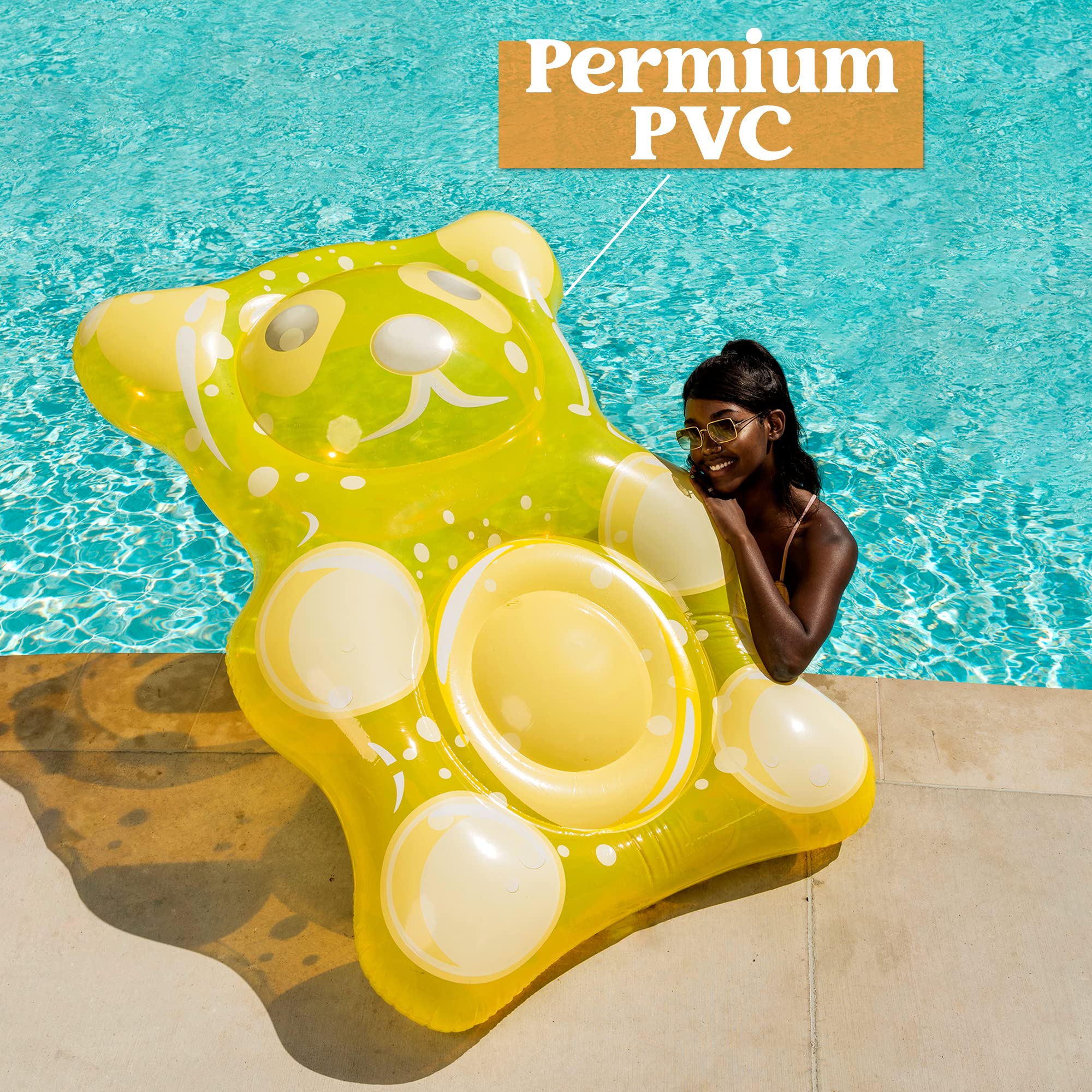 SLOOSH- 60in Inflatable Gummy Bear Pool Float