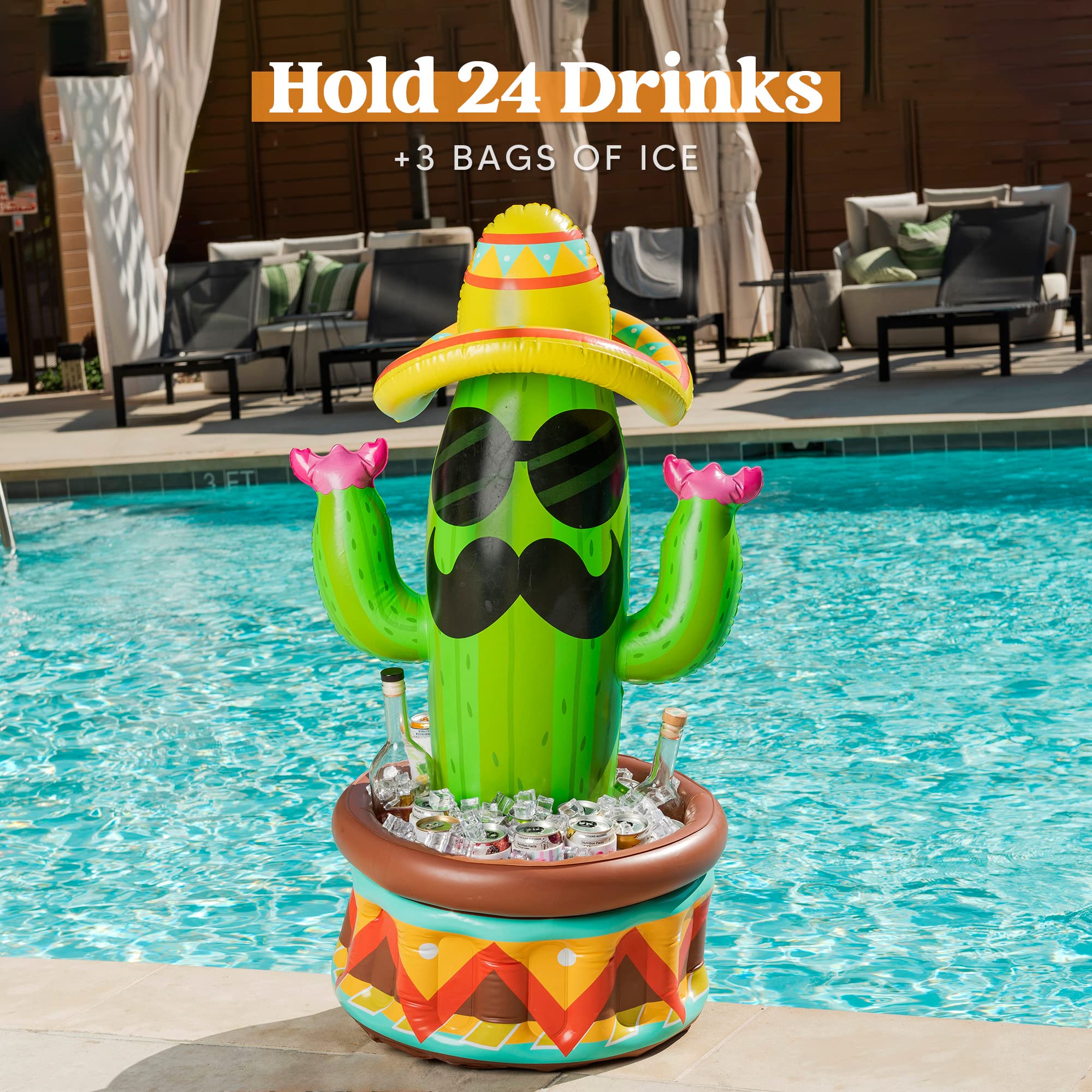 SLOOSH - Inflatable Cactus Cooler With Sombrero